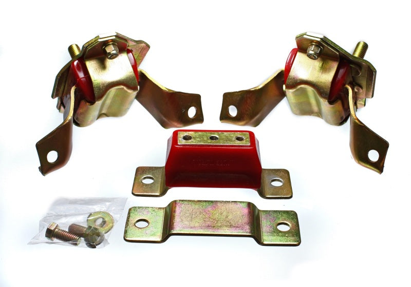Energy Suspension 84-95 Ford Mustang 5.0 (302c.i.) V8 Red Motor & Transmission Mount Set - Mammoth Racing -