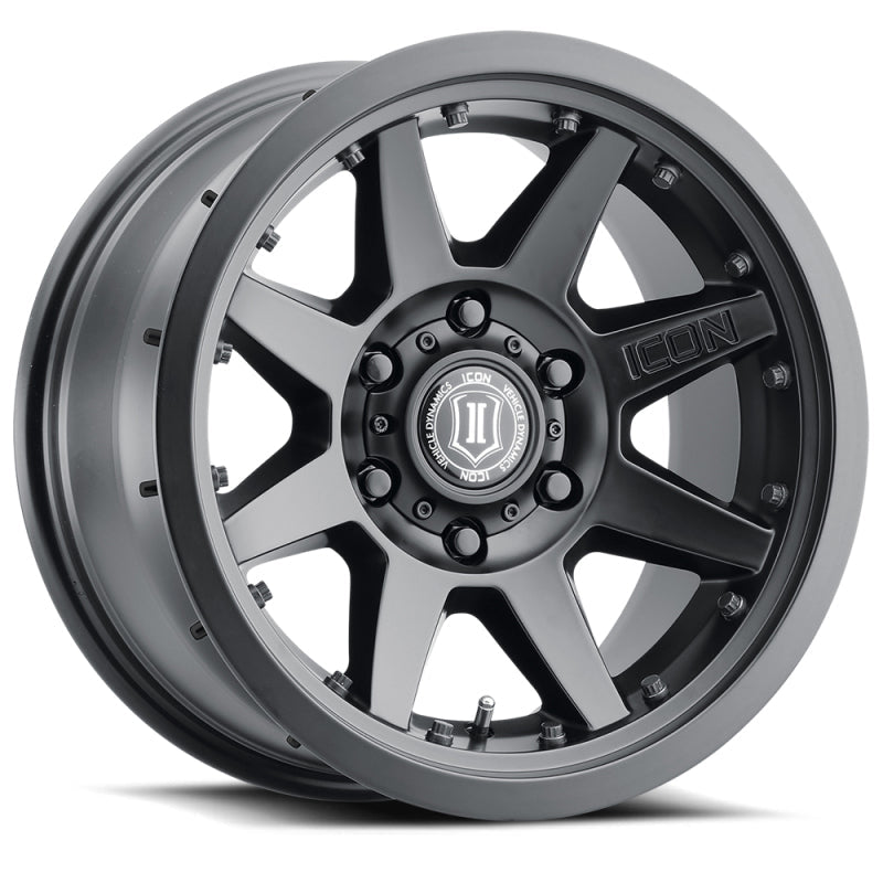 Icon Rebound Pro 17x8.5 6x135 6mm Offset 5in BS 87.1mm Bore Satin Black Wheel - Mammoth Racing -