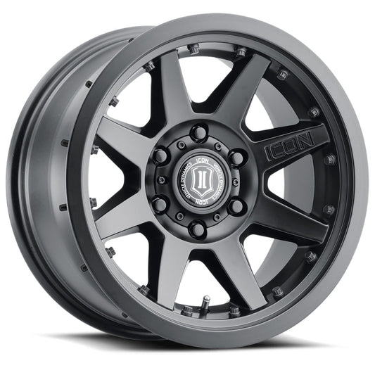 Icon Rebound Pro 17x8.5 6x135 6mm Offset 5in BS 87.1mm Bore Satin Black Wheel