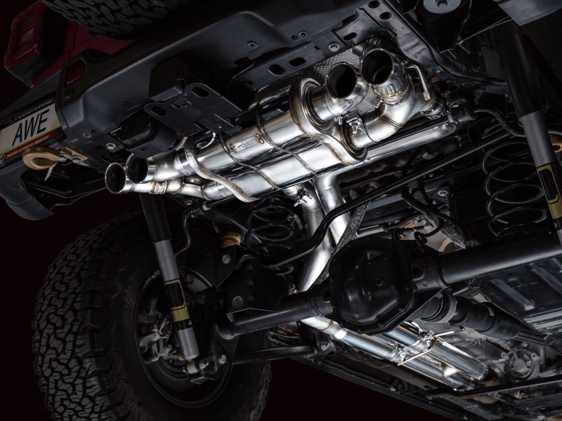 AWE 21+ Wrangler 392 Switchpath Cat-Back Exhaust- Quad BashGuards - My Store