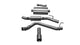 Corsa 2020 Jeep Gladiator JT 3.0in Cat-Back Single Touring Side Exit w/ 4.0in Polished Tip - Mammoth Racing -
