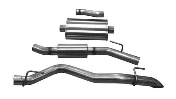 Corsa 2020 Jeep Gladiator JT 3.0in Cat-Back Touring Single Side Exit w/ Turn Down Tip - Mammoth Racing -
