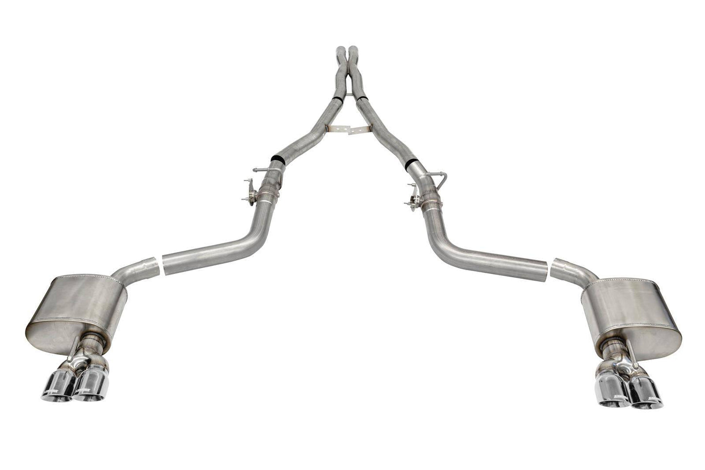 Corsa 15-21 Challenger SRT/Hellcat/Demon/Redeye 2.75in Valved CB DR Exit w/ Twin 3.5in Pol Pro Tips - Mammoth Racing -
