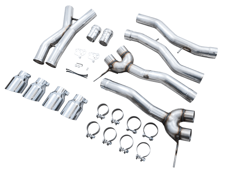 AWE Track Edition Catback Exhaust for BMW G8X M3/M4 - Chrome Silver Tips - My Store