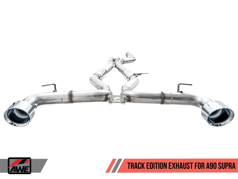 AWE Tuning 2020 Toyota Supra A90 Track Edition Exhaust - 5in Chrome Silver Tips - My Store