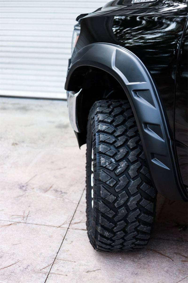 Bushwacker 19-22 Ram 1500 (Excl. Rebel/TRX) 76.3 & 67.4in Bed DRT Style Flares 4pc - Blk / Smooth - Mammoth Racing -