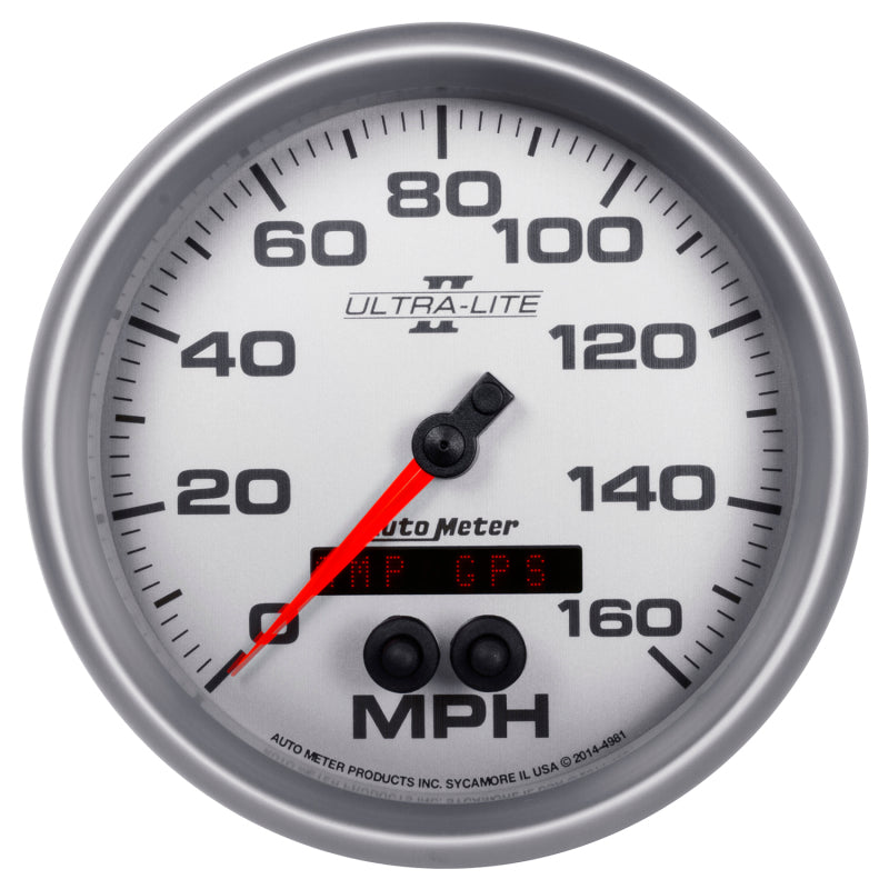 Autometer Ultra-Lite II 5in 0-140mph In-Dash Electronic GPS Programmable Speedometer - My Store