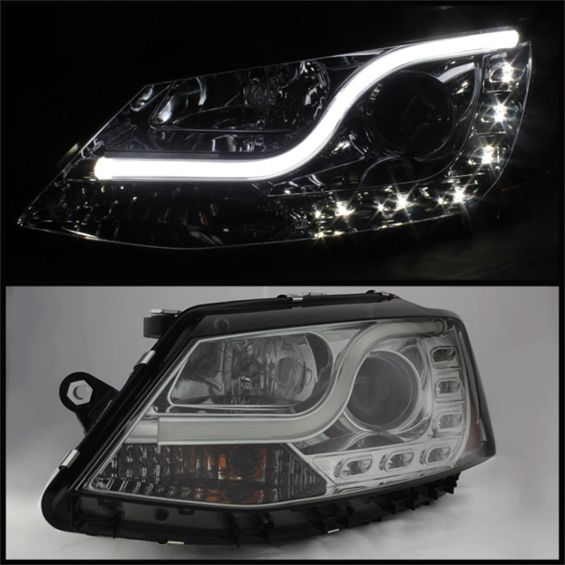 Spyder Volkswagen Jetta 11-14 Projector Headlights Halogen Light Tube DRL Smke PRO-YD-VJ11-LTDRL-SM - Mammoth Racing -