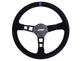 PRP Deep Dish Suede Steering Wheel- Blue - Mammoth Racing -