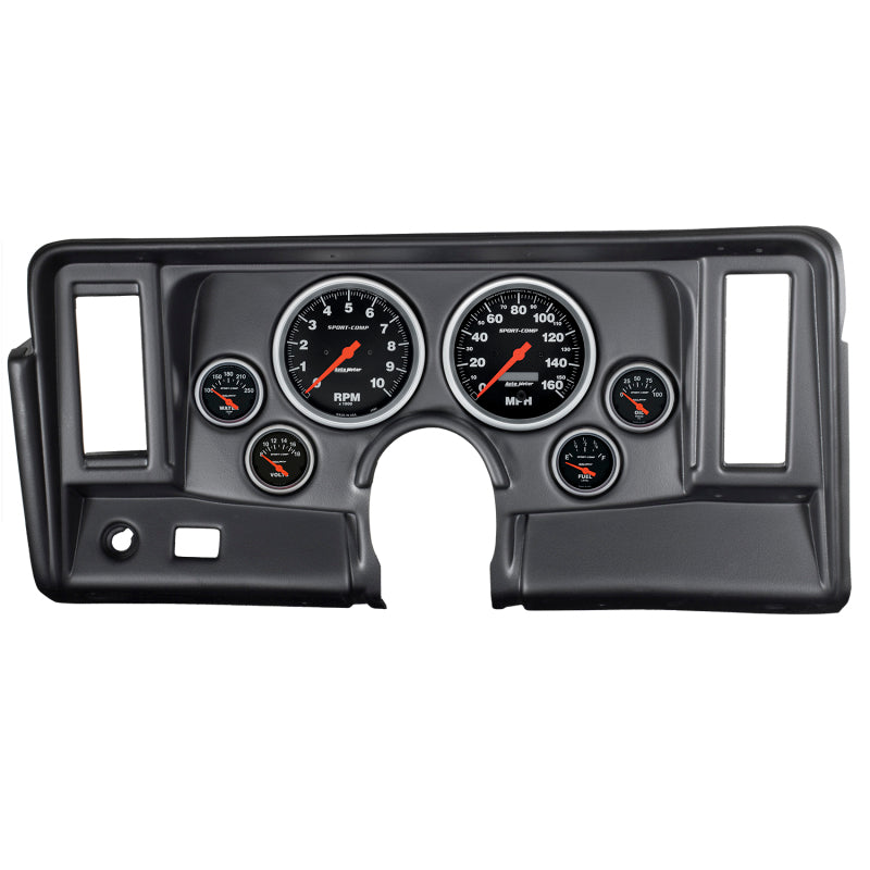 Autometer Sport-Comp 66-76 Nova Dash Kit 6pc Tach / MPH / Fuel / Oil / Wtmp / Volt - My Store