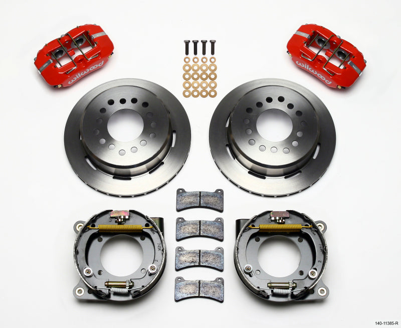 Wilwood Dynapro Low-Profile 11.00in P-Brake Kit - Red Chevy C-10 2.42 Offset 5-lug - Mammoth Racing -