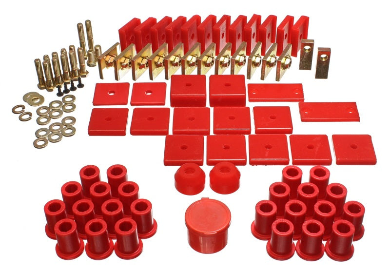 Energy Suspension 64-78 Toyota FJ40 Land Cruiser Red Hyper-Flex Master Bushing Set - My Store