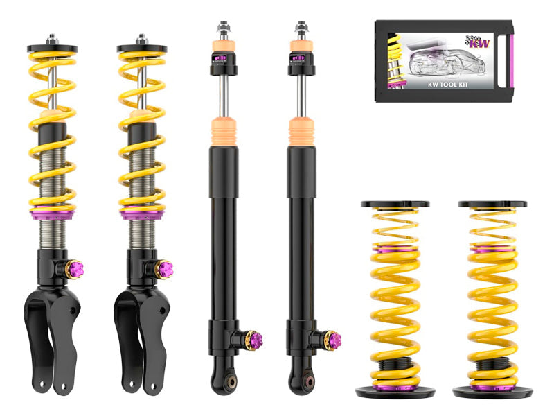 KW Coilover Kit V4 2021+ Porsche Taycan (Y1A) Sedan 2WD (Without Air Suspension) - Mammoth Racing -