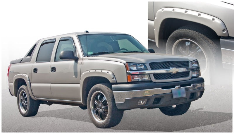 Bushwacker 03-06 Chevy Avalanche 1500 Pocket Style Flares 4pc w/out Body Hardware - Black - My Store