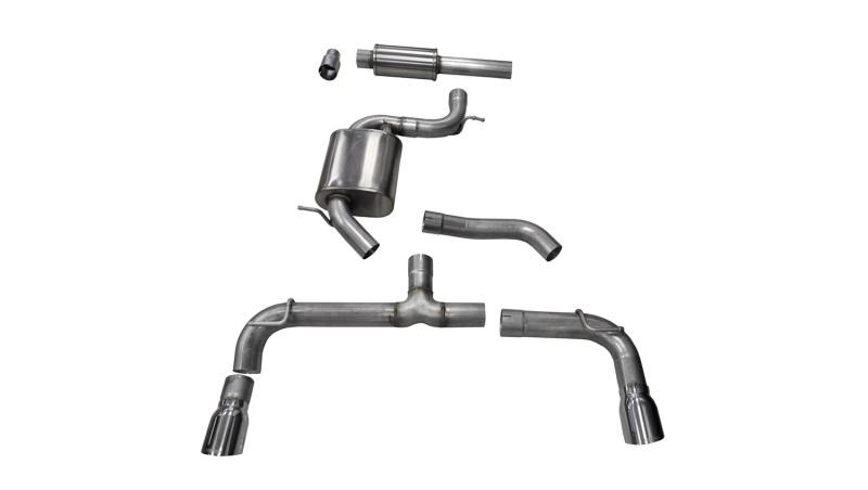 Corsa 14-15 Volkswagen GTI Mk7 Polished Sport 3.0in Cat-Back Dual Rear Exit - Mammoth Racing -