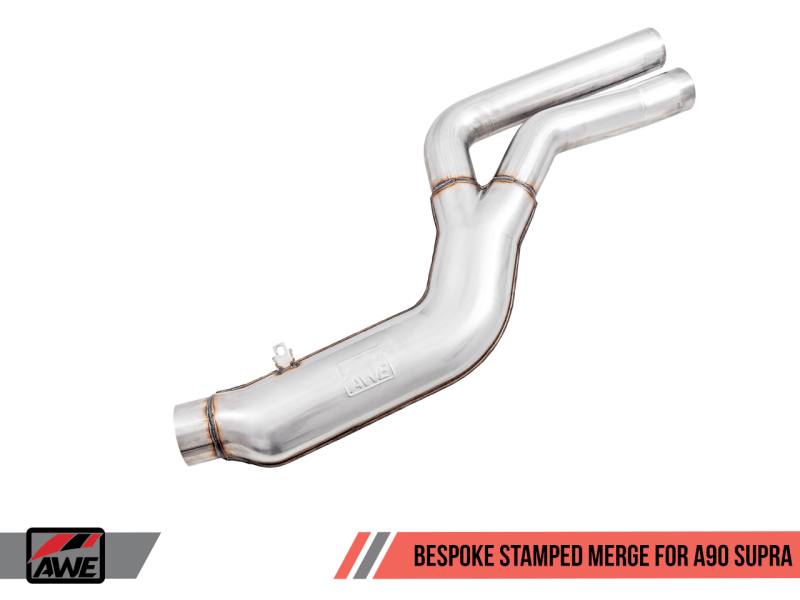 AWE Tuning 2020 Toyota Supra A90 Track Edition Exhaust - 5in Chrome Silver Tips - My Store