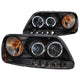 ANZO 1997.5-2003 Ford F-150 Projector Headlights w/ Halo and LED Black 1pc - My Store