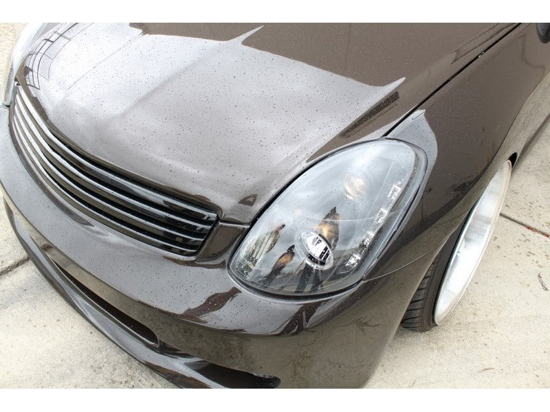 Spyder Infiniti G35 03-04 4DR Projector Halogen - LED Halo DRL Blk High H4 PRO-YD-IG35034D-DRL-BK - Mammoth Racing -