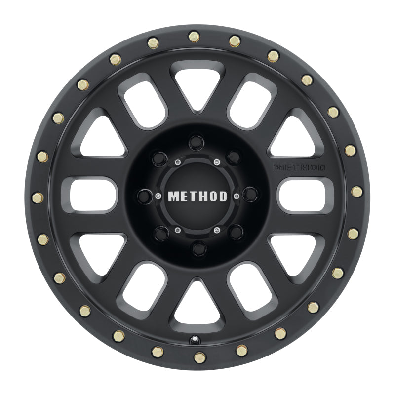 Method Mr309 Grid 17x8.5 0mm Offset 8x180 130.81mm CB Matte Black Wheel - Mammoth Racing -
