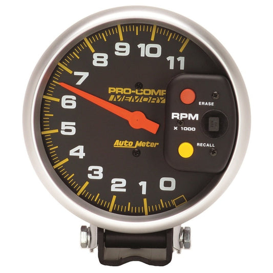 Autometer Pro-Comp 5in 0-11000 RPM Pedestal w/Peak Memory Tachometer - My Store
