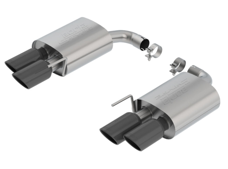 Borla 18-19 Ford Mustang GT 5.0L 2.5in S-Type Exhaust w/o Valves (Rear Section Only) - Black Chrome - My Store
