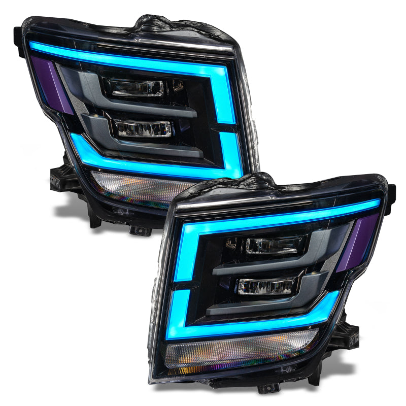 Oracle 21-22 Nissan Titan RGB+W Headlight DRL Upgrade - ColorSHIFT w/ BC1 Controller - Mammoth Racing -