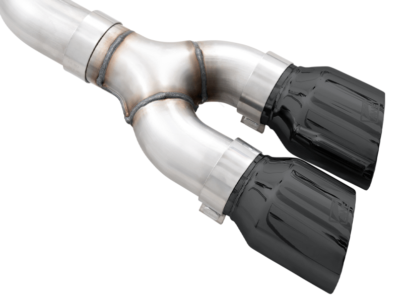 AWE 0FG 21+ Ford F150 Dual Side Exit Cat-Back Exhaust - 4.5in Diamond Black Tips - My Store