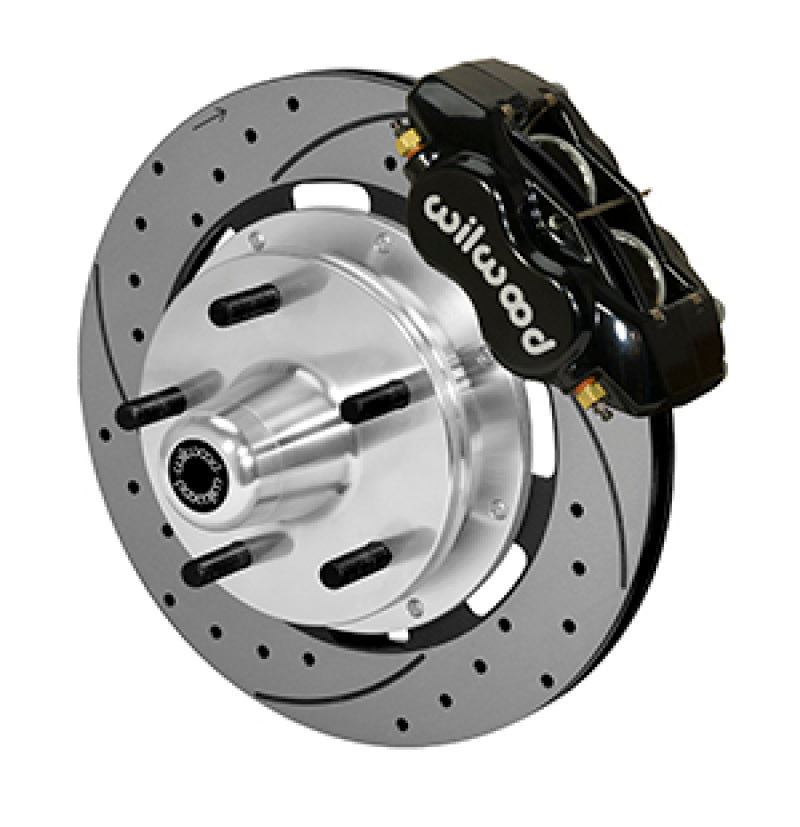 Wilwood Forged Dynalite Front Kit 19.00in Drilled Rotor Black WWE ProSpindle (5x5.00in Hub) - My Store