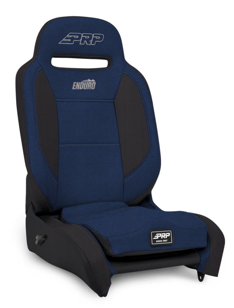 PRP Enduro Elite Reclining Suspension Seat (Driver Side) - Blue/Black - Mammoth Racing -
