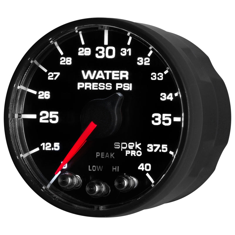 Autometer Spek-Pro - Nascar 2-1/16in Water Press 0- 40 psi Bfb - My Store
