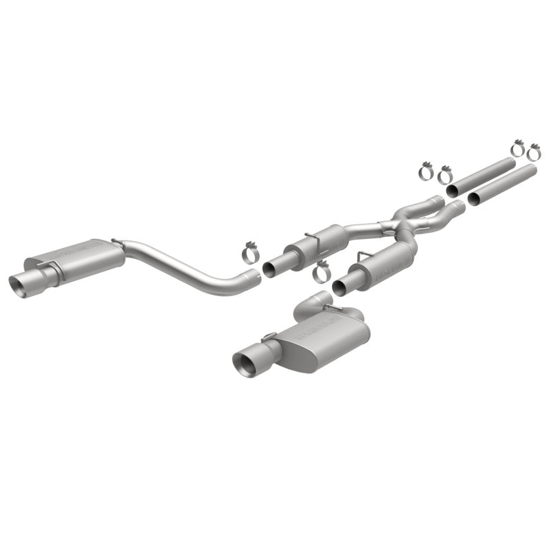 MagnaFlow 11-12 Dodge Charger Srt-8 Hemi Dual Split Rear Exit Stainless Cat-Back Performance Exhaust - Mammoth Racing -