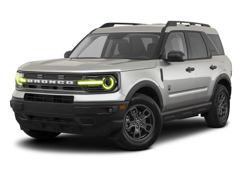 Oracle 2021 Ford Bronco Sport RGB+W Headlight DRL + Halo Upgrade - ColorSHIFT w/ BC1 Controller - Mammoth Racing -