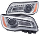 ANZO 2011-2014 Chrysler 300 Projector Headlights w/ Plank Style Design Chrome - Mammoth Racing -