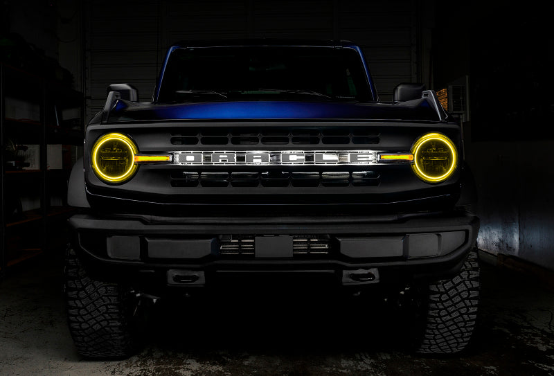 Oracle 21-22 Ford Bronco Headlight Halo Kit w/DRL Bar - Base Headlights ColorSHIFT -w/No Controller - Mammoth Racing -