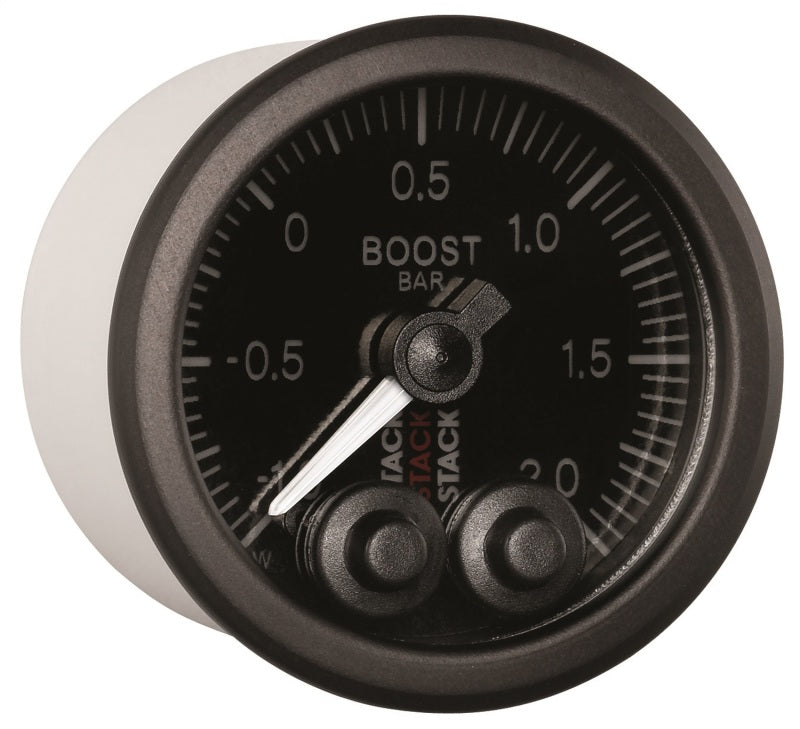 Autometer Stack 52mm -1 to +2 Bar (Incl T-Fitting) Pro-Control Boost Pressure Gauge - Black - My Store