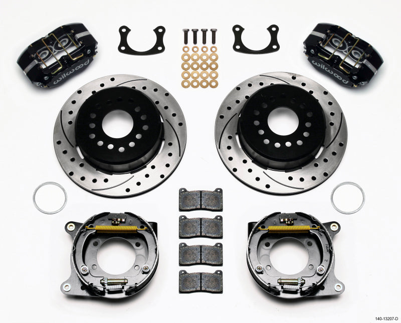 Wilwood Dynapro Dust-Boot P/S Park Brake Kit Drilled New Big Ford 2.50in Offset - Mammoth Racing -