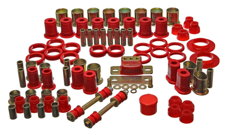 Energy Suspension 66-72 Oldsmobile Cutlass/442/F-85/Europa Red Hyper-flex Master Bushing Set - My Store
