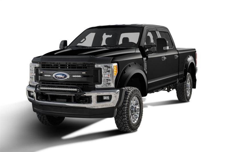 Bushwacker 17-20 Ford F-250 Super Duty / F-350 Super Duty Pocket Style Flares 4pc - Agate Black Met - Mammoth Racing -