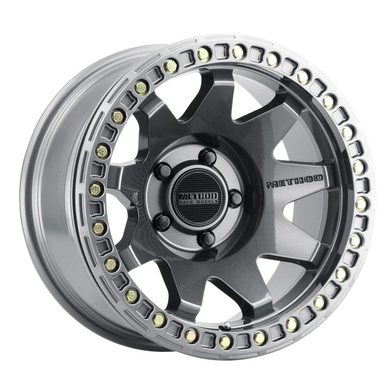 Method Mr108 17x9 -44mm Offset 5x5 71.5mm CB Gloss Titanium w/BH-H24125-38 Wheel - Mammoth Racing -