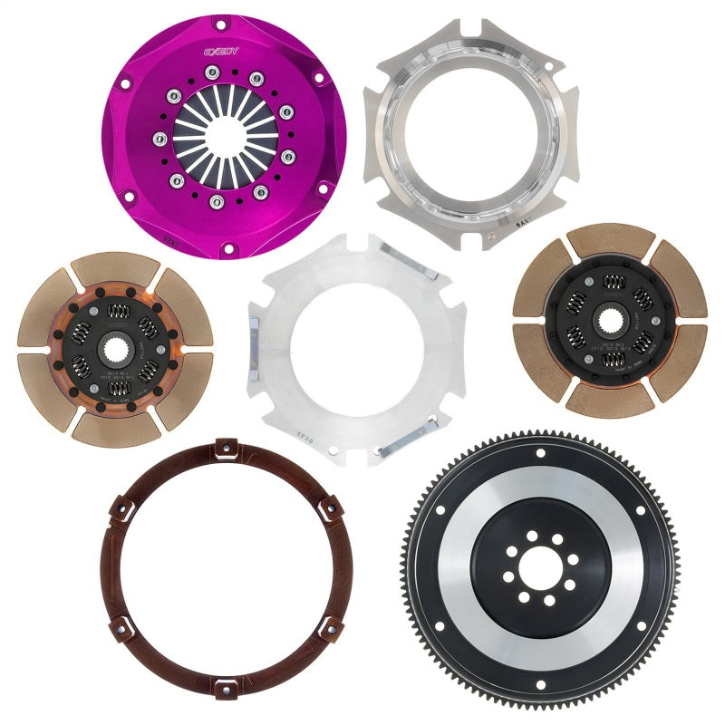Exedy 1989-1994 Nissan 240sx Hyper Twin Cerametallic Clutch Sprung Center Disc Push Type Cover - Mammoth Racing -