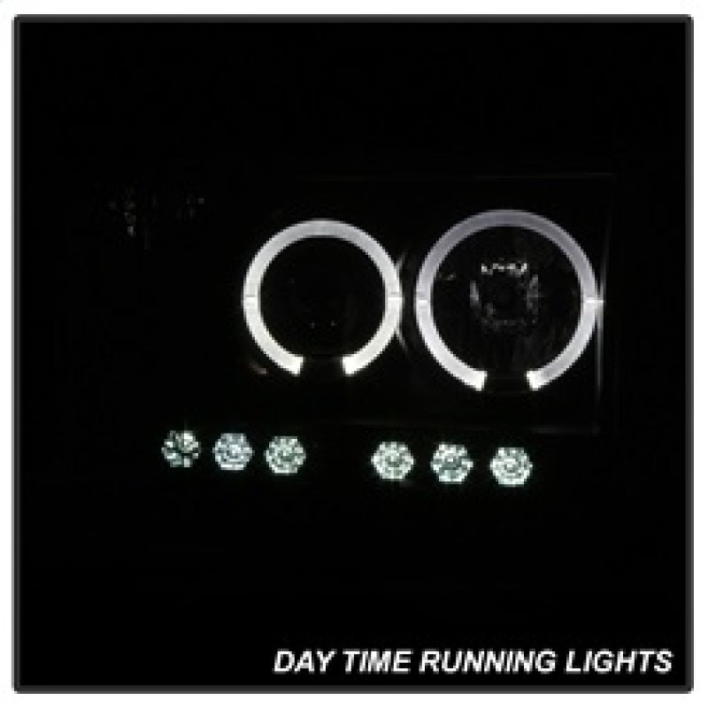 Spyder Dodge Ram 1500 02-05 03-05 Projector Headlights LED Halo LED Blk Smke PRO-YD-DR02-HL-BSM - Mammoth Racing -