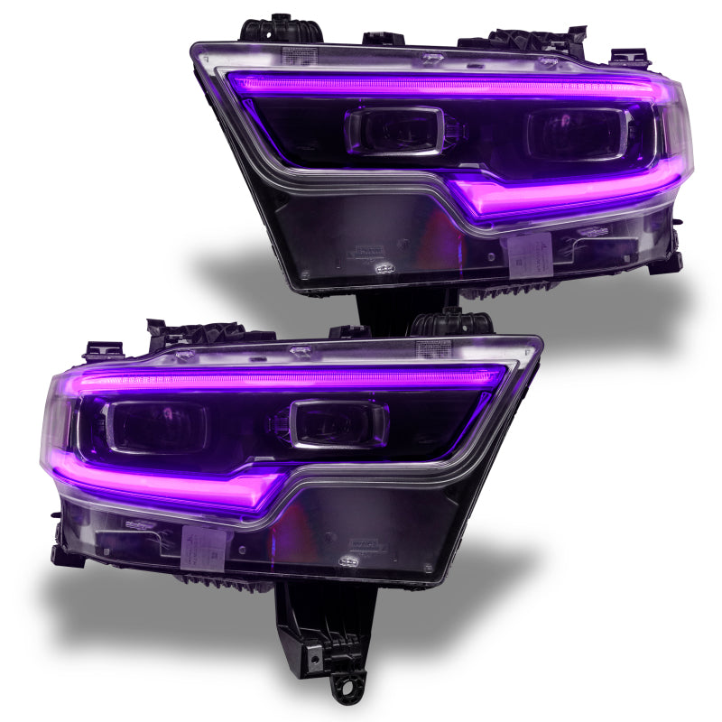Oracle 19-21 RAM 1500 Projector LED Headlight DRL Upgrade Kit - ColorSHIFT RGBW+A w/ BC1 Controller - Mammoth Racing -
