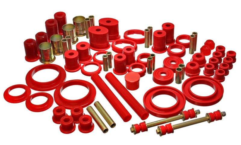 Energy Suspension 85-93 Ford Mustang Red Hyper-flex Master Bushing Set - Mammoth Racing -