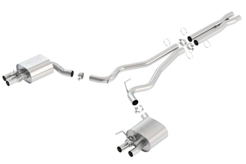 Borla 15-16 Ford Mustang Shelby GT350 5.2L ATAK Cat Back Exhaust (Uses Factory Valence) - Mammoth Racing -
