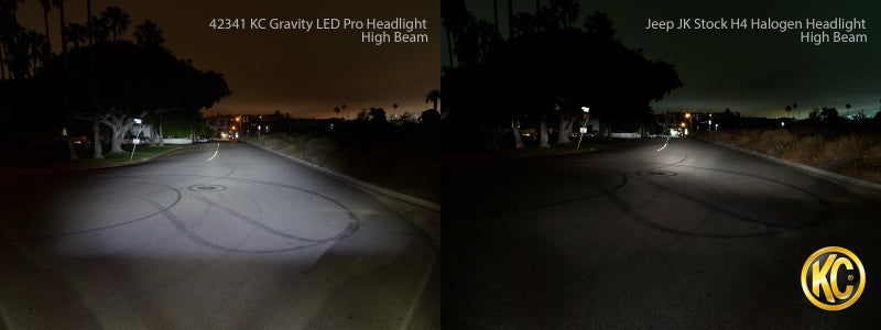 KC HiLiTES 07-18 Jeep JK 7in. Gravity LED Pro DOT Approved Replacement Headlight (Single) - Mammoth Racing -