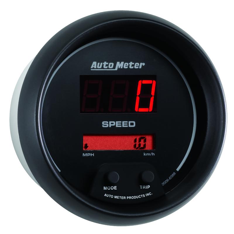 Autometer Sport-Comp Black 3 3/8in 160 MPH Digital Speedo Gauge - My Store