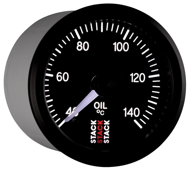 Autometer Stack 52mm 40-140 Deg C 1/8in Nptf Male Pro Stepper Motor Oil Temp Gauge - Black - My Store