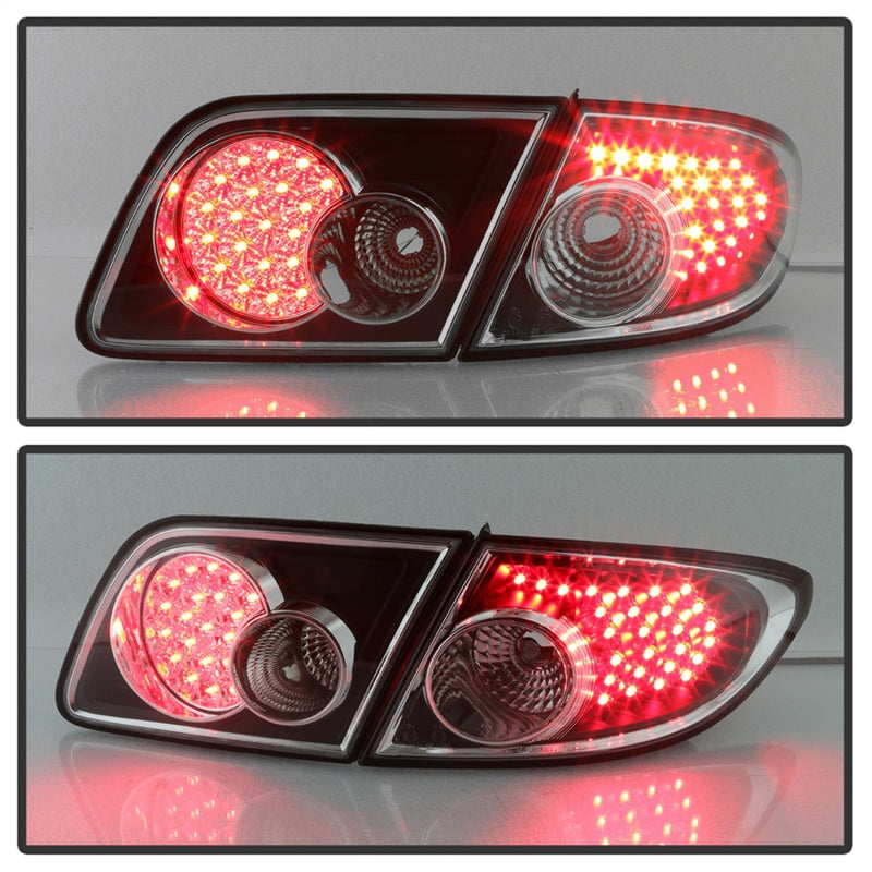 xTune Mazda 6 03-08 4/5DR (Not Fit Wagon) LED Tail Lights - Black (ALT-ON-M603-LED-BK) - Mammoth Racing -