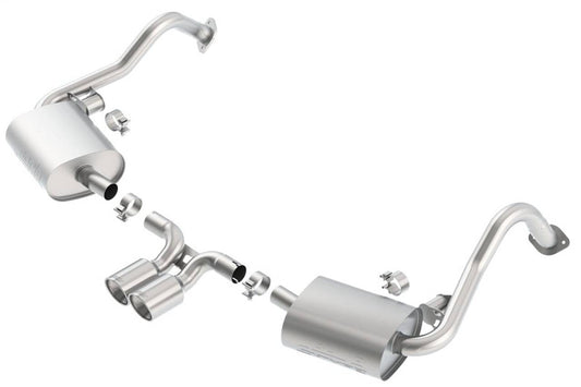 Borla 14-15 Porsche Cayman/Boxster (981) RWD 2Dr Dual Center Rear Exit Catback 4in Tip Exhaust Sys - Mammoth Racing -