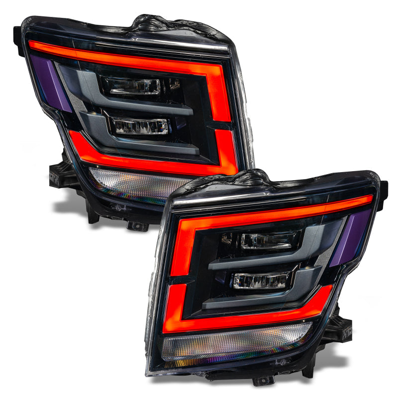 Oracle 21-22 Nissan Titan RGB+W Headlight DRL Upgrade - ColorSHIFT w/ 2.0 Controller - Mammoth Racing -